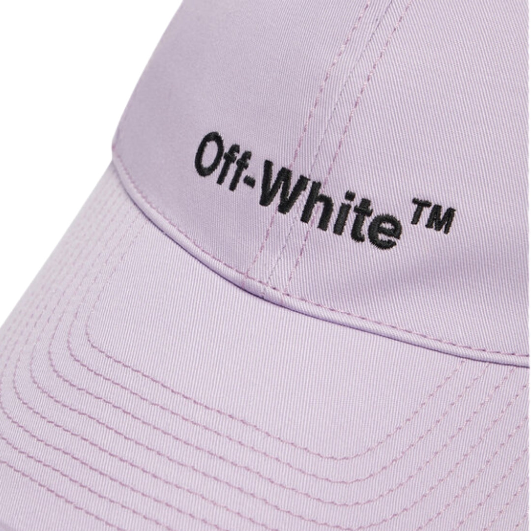 Off White Helvetica Logo Baseball Cap Purple Hat - Style Centre Wholesale