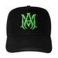 Amiri MA Logo Black Trucker Hat One Size