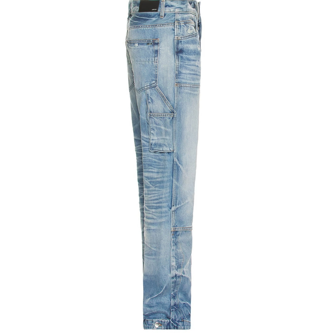 Amiri Straight Fit Carpenter Faded Indigo Blue Jeans W31 L32 / 32L