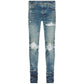 Amiri Mx1 Bleached Ma Honery Comb Indigo Blue Jeans
