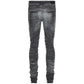 Amiri Mx1 Leather Storm Grey Jeans
