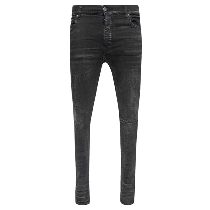 Amiri Slim Fit Distressed Amiri Logo Aged Black Denim Jeans W31 L32 / 32L