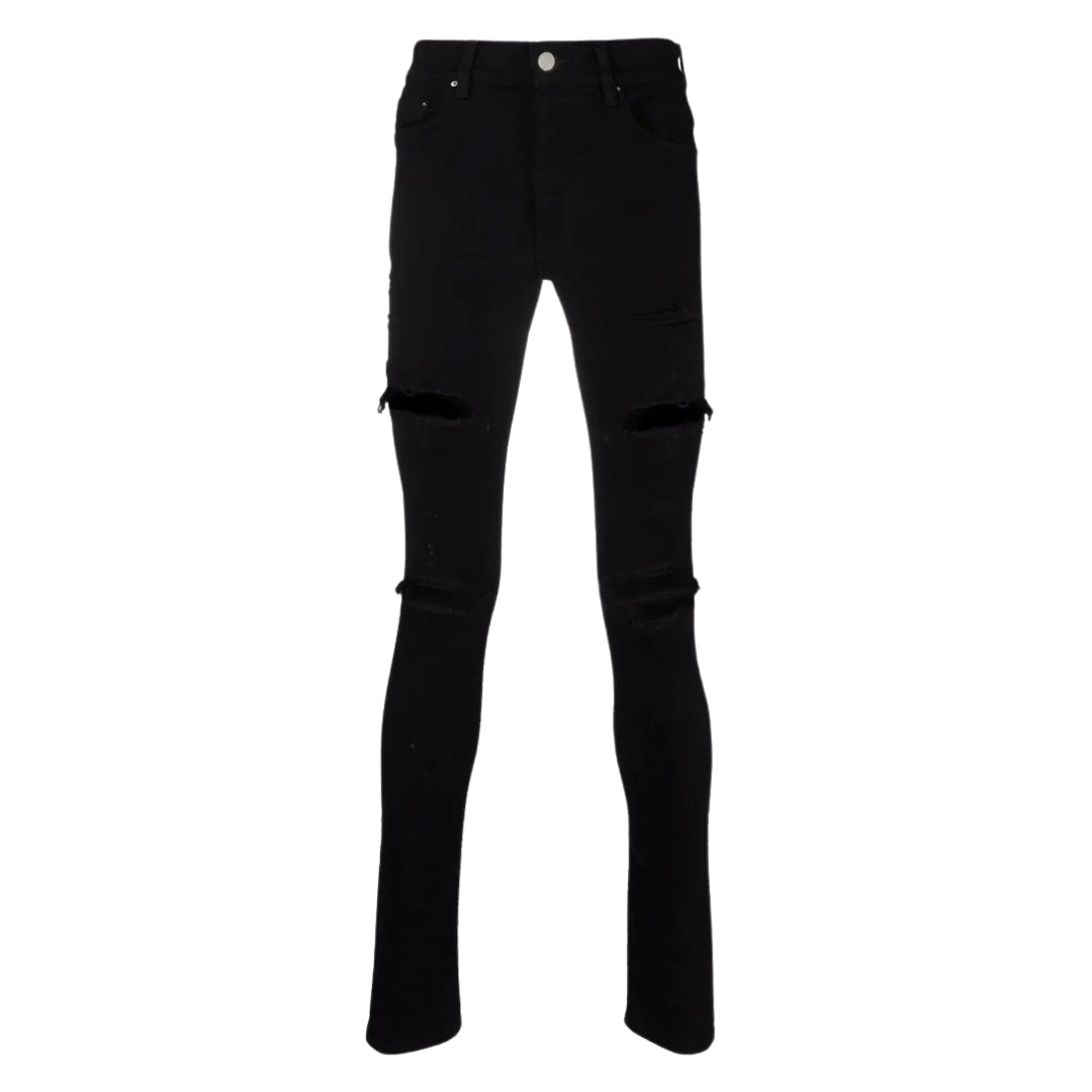 Amiri Slim Fit Thrasher Plus Black Denim Jeans - Style Centre Wholesale