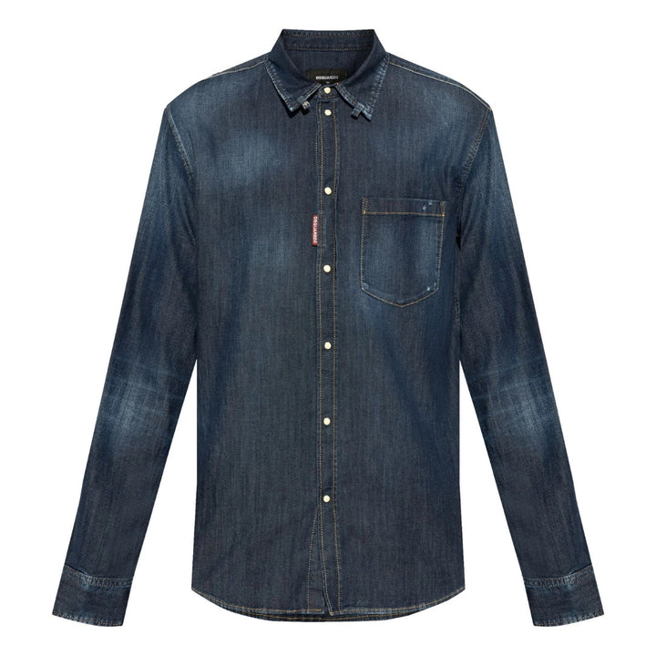 Dsquared2 Dark Wash Tab Shirt Navy Blue W30
