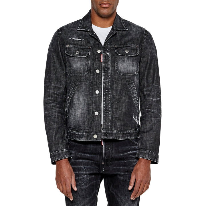 Dsquared2 Easy Wash Jean Jacket Black W32