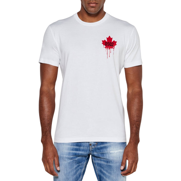 Dsquared2 Dripping Maple Leaf T-Shirt White XL