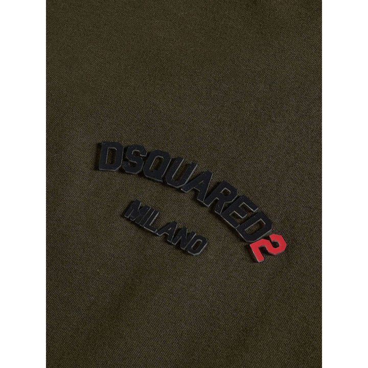 Dsquared2 Regular Fit Rubber Logo T-Shirt Military XS