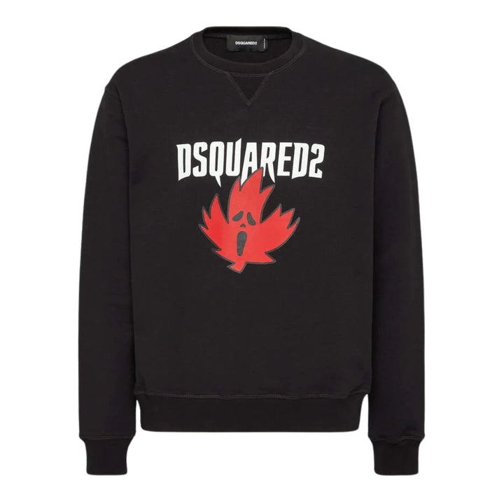 Dsquared2 Horror Maple Leaf Cool Fit Crewneck Sweatshirt Black M