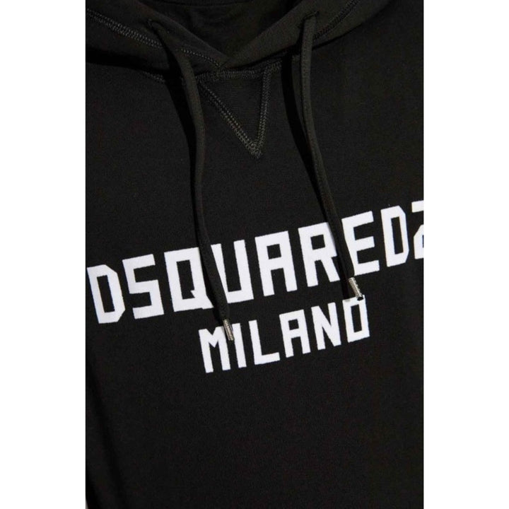 Dsquared2 Cool Fit Hoodie Black White Print S