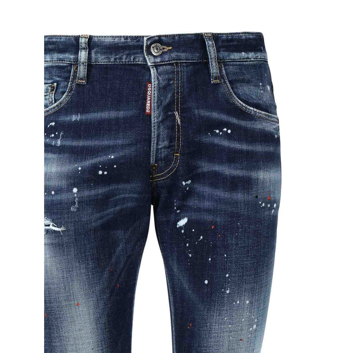 Dsquared2 Medium Easy Wash Skater Jeans Navy Blue W28