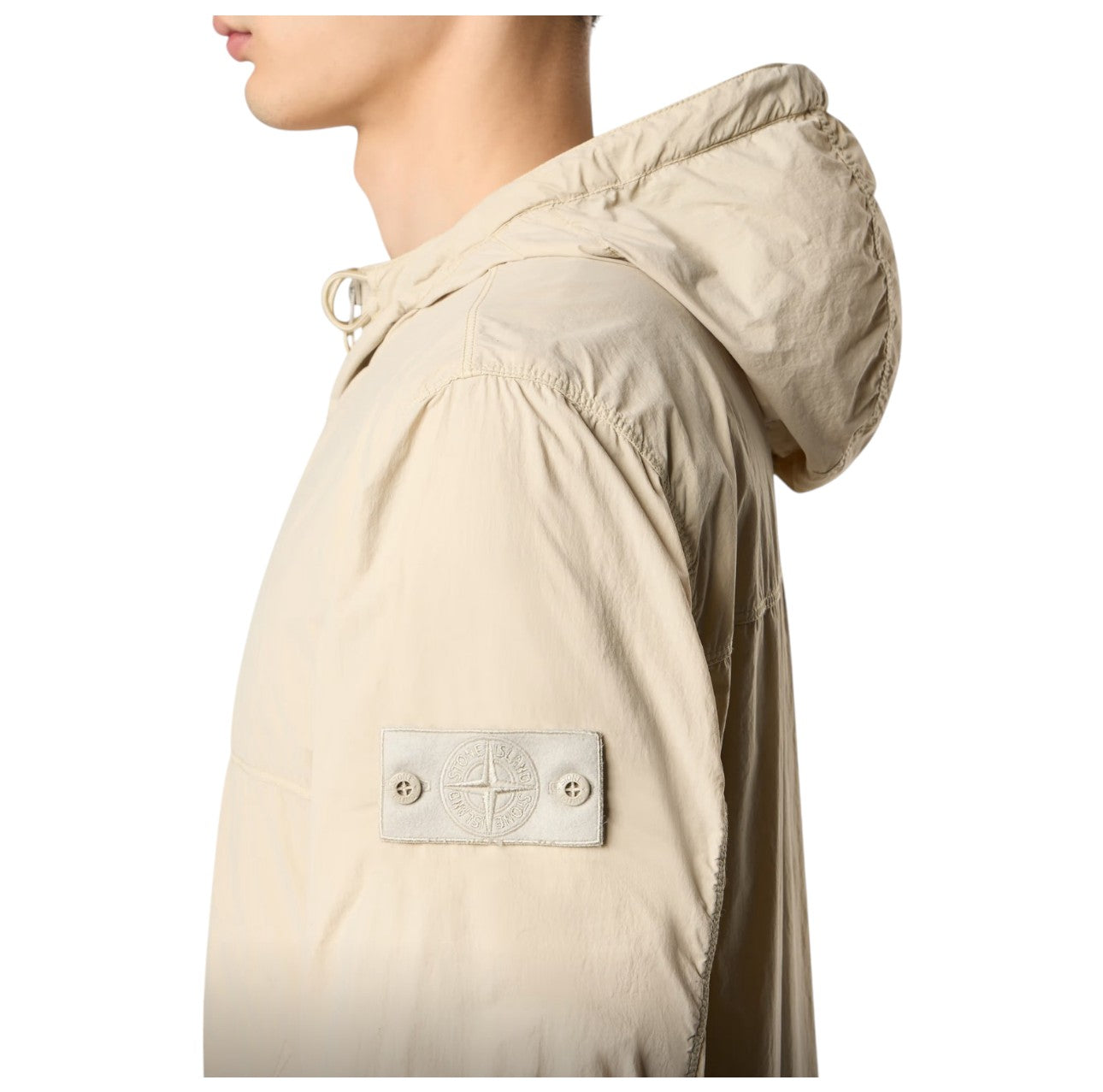 Stone Island, Nylon Smerigliato Beige Ghost Jacket - True Labels