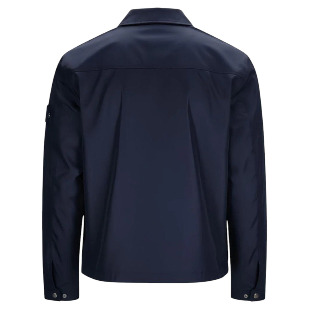 Stone Island All Weather Cotton Canvas Ghost Navy Overhsirt