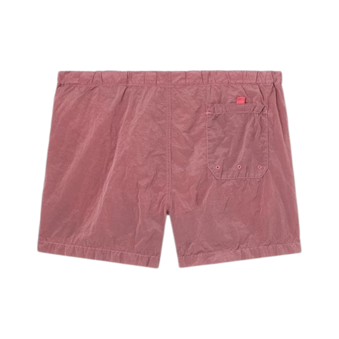 Stone Island Crinkled Nylon Geranium Pink Swim Shorts
