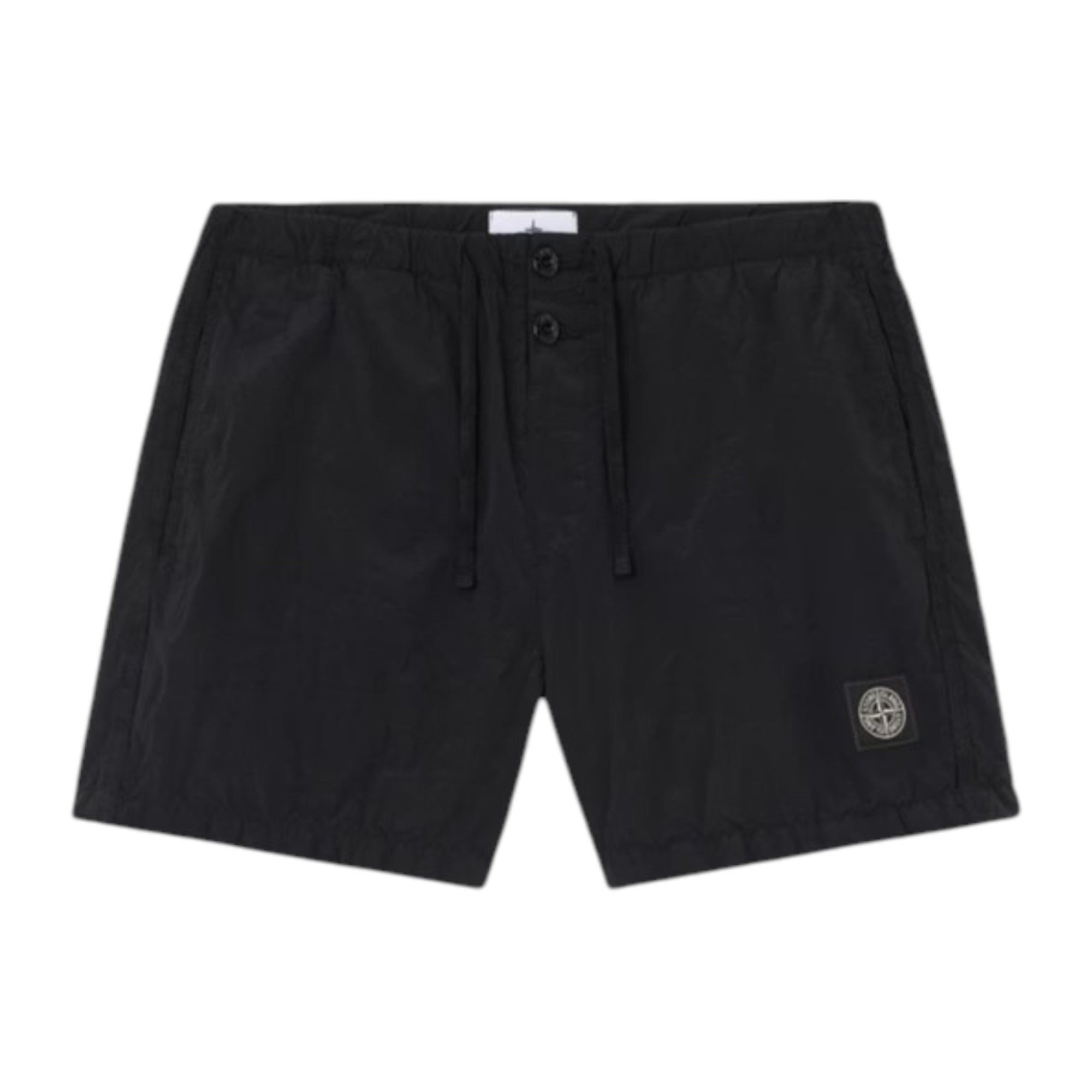 Stone Island Crinkled Nylon Black Swim Shorts – TREADZ.