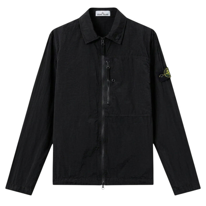Stone Island Nylon Metal Zip-Up Black OVershirt