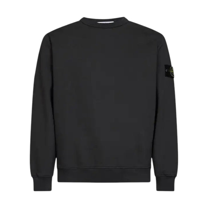 Stone Island Brushed Organic Cotton Lead Grey Sweatshirt
