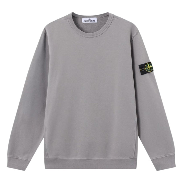 Stone Island Brushed Organic Cotton Grey Sweatshirt