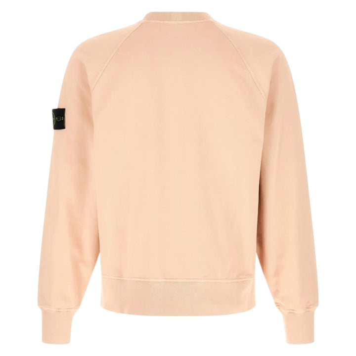 Stone Island Organic Cotton Pale Pink Peach Sweatshirt