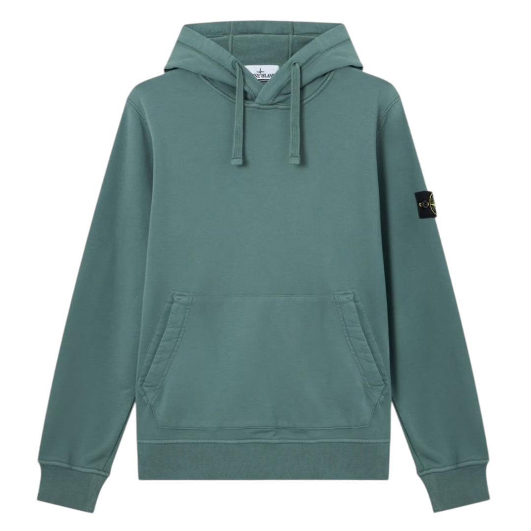 Stone Island Organic Cotton Ocean Green Hoodie