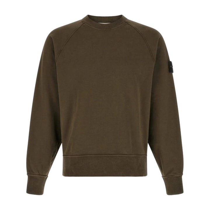 Stone Island Brushed Cotton Grey Sweatshirt