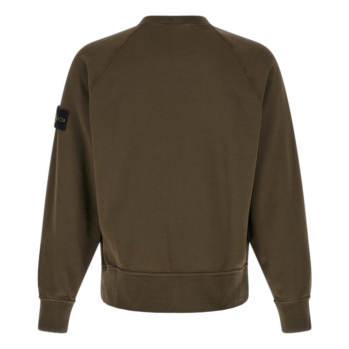 Stone Island Brushed Cotton Grey Sweatshirt