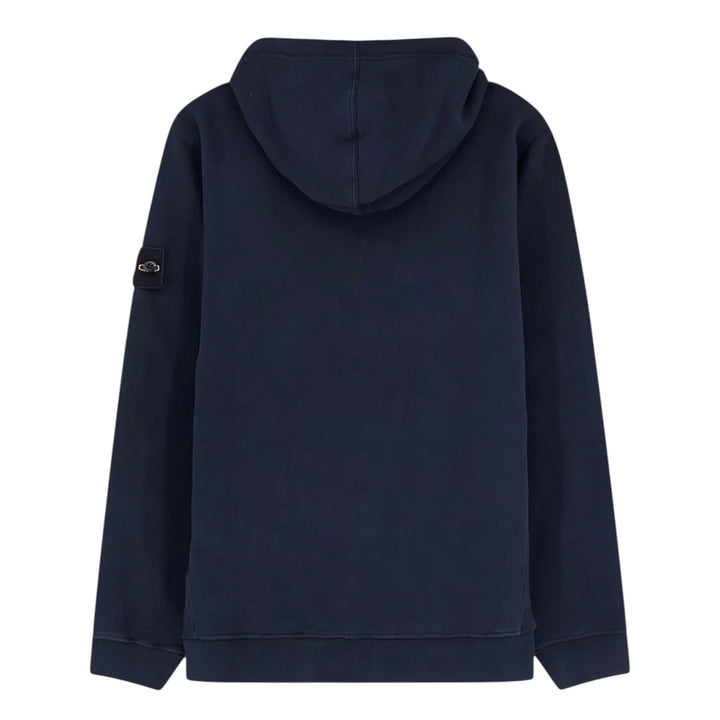 Stone Island Brushed Organic Cotton Navy Hoodie