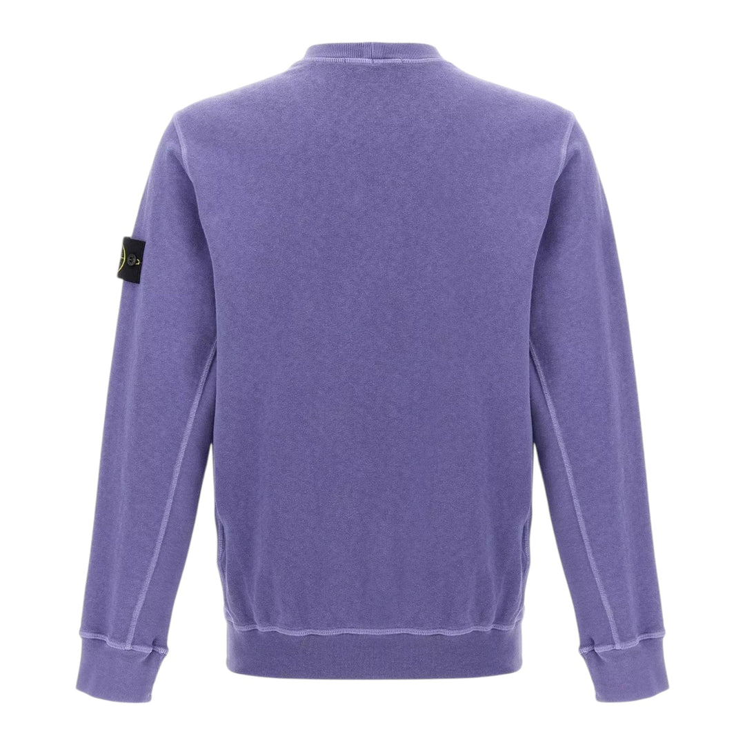 Stone Island  Fleece 'Old' Effect  Purple Sweatshirt
