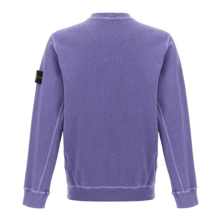 Stone Island  Fleece 'Old' Effect  Purple Sweatshirt