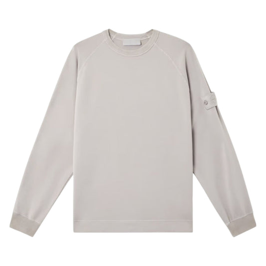 Stone Island Cotton Fleece Dust Grey Ghost Sweatshirt