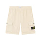 Stone Island Organic Stretch Cotton Satin Sand Shorts