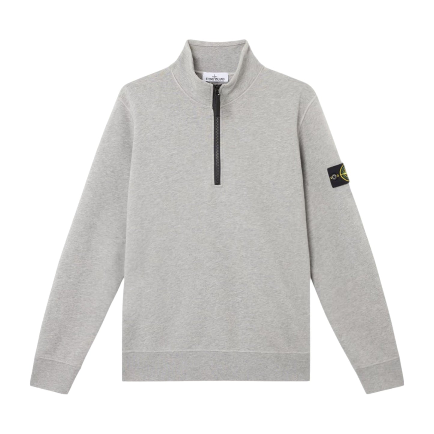 Stone Island 1/4 Zip Grey Sweatshirt