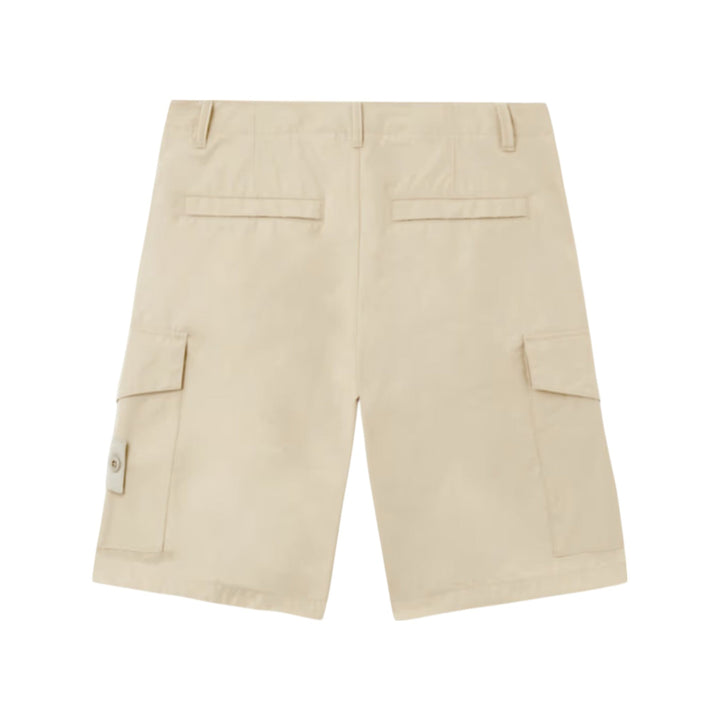 Stone Island Weatherproof Cotton Canvas Beige Ghost Cargo Shorts
