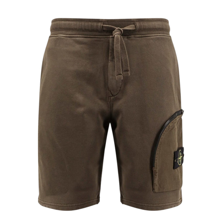 Stone Island Cotton Military Green Shorts