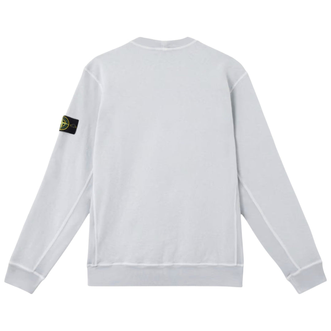 Stone Island  Malfile Fleece 'Old' Effect Pearl Grey Sweatshirt