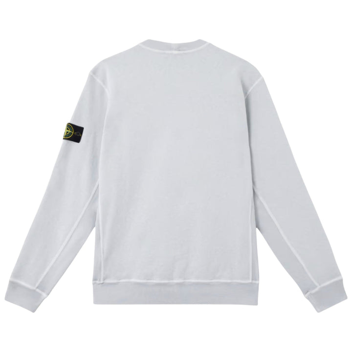 Stone Island  Malfile Fleece 'Old' Effect Pearl Grey Sweatshirt