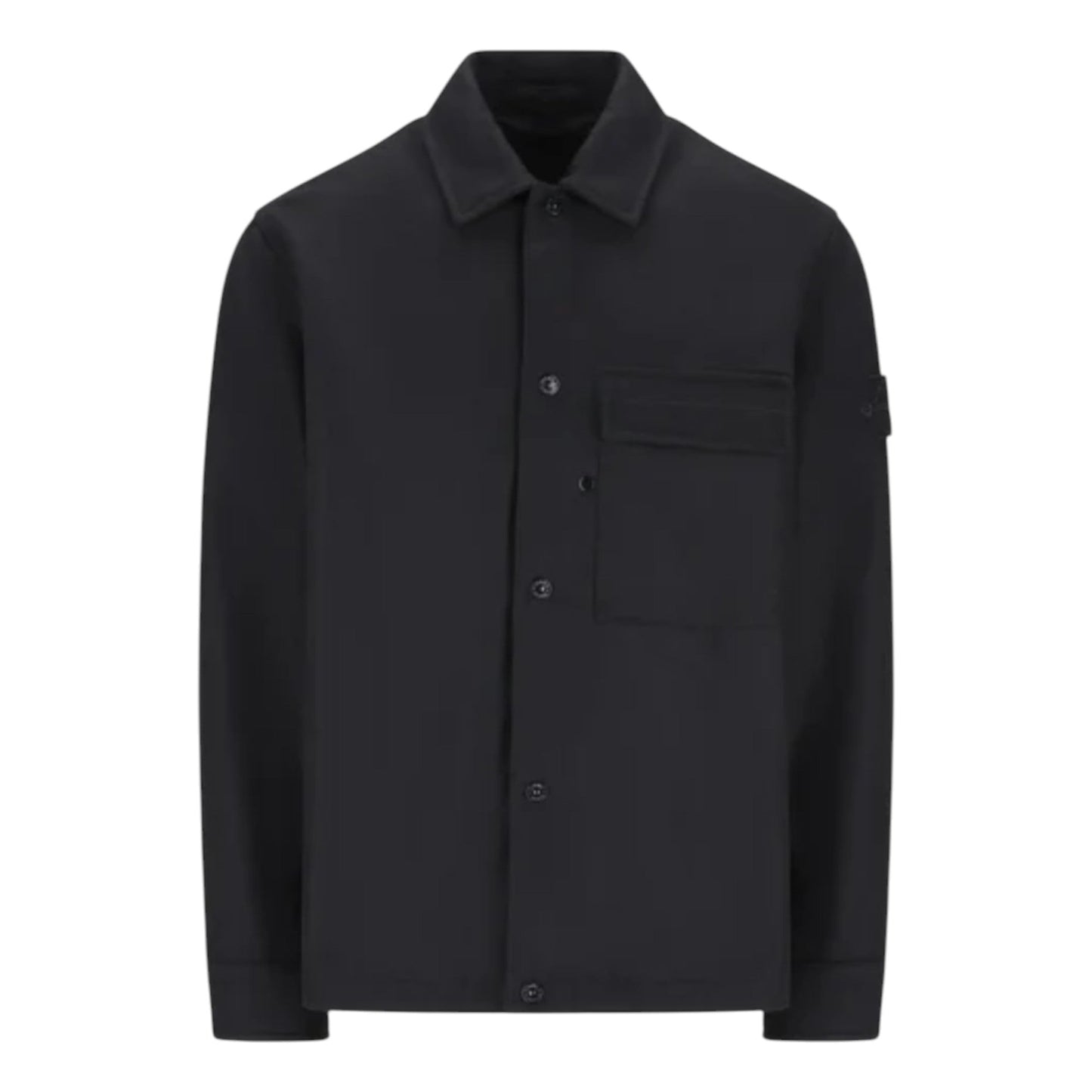 Stone Island Virgin Wool Ghost Black Overshirt