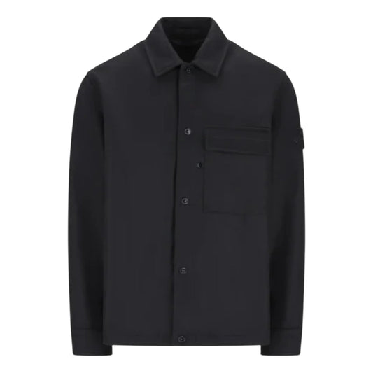 Stone Island Virgin Wool Ghost Black Overshirt
