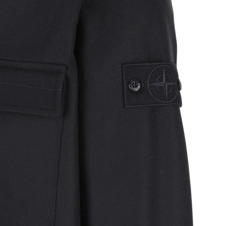 Stone Island Virgin Wool Ghost Black Overshirt