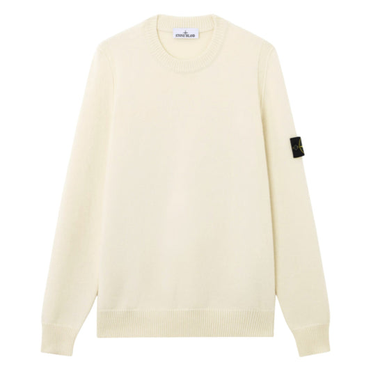 Stone Island Ivory Lambswool Sweatshirt