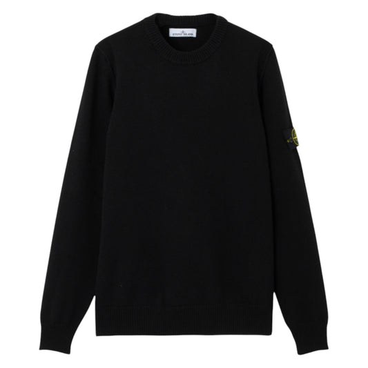 Stone Island Black Lambswool Sweatshirt