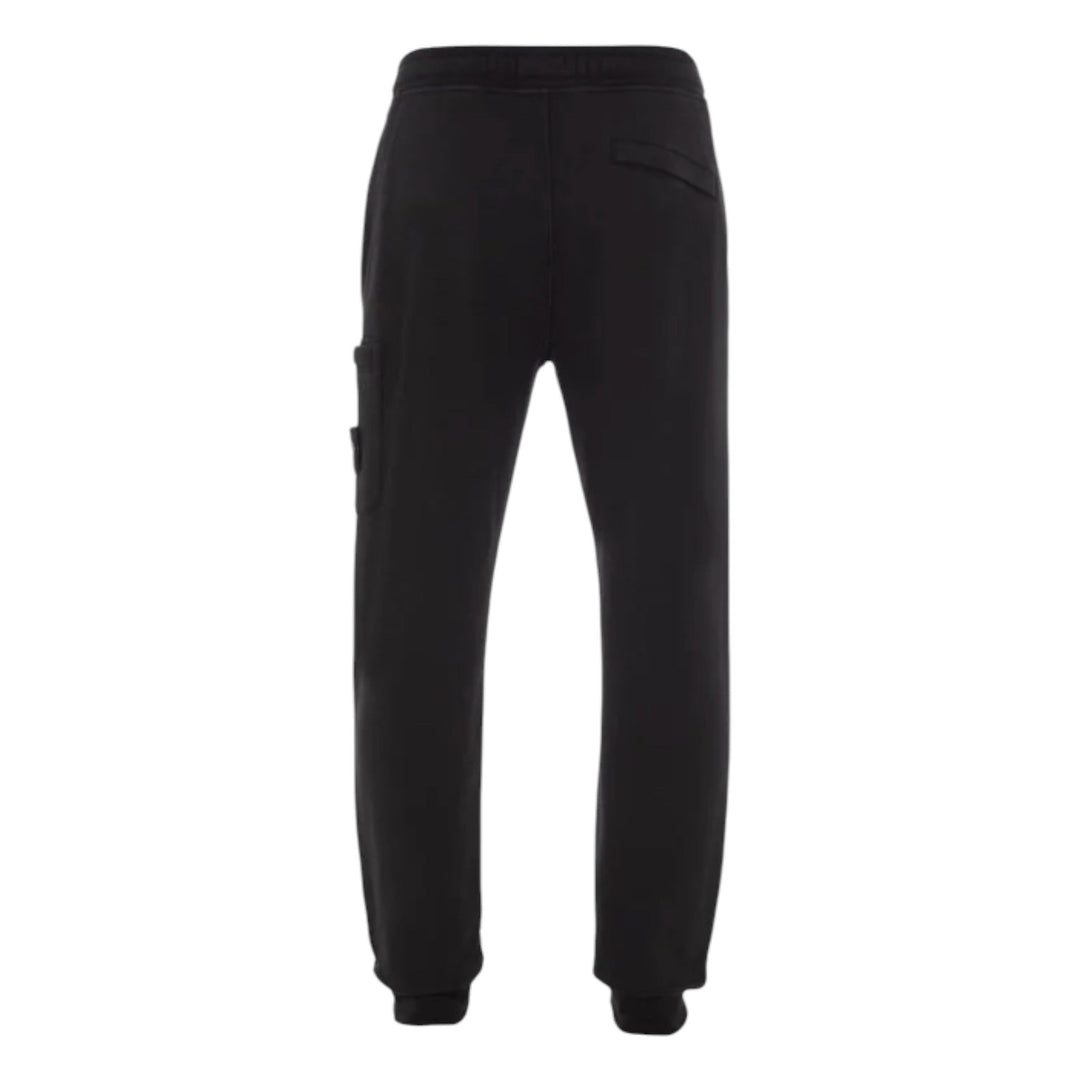Stone Island Organic Cotton Fleece Black Sweatpants