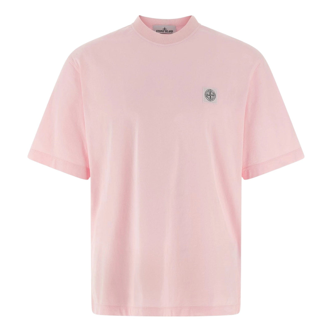 Stone Island Logo Patch Pink T-shirt