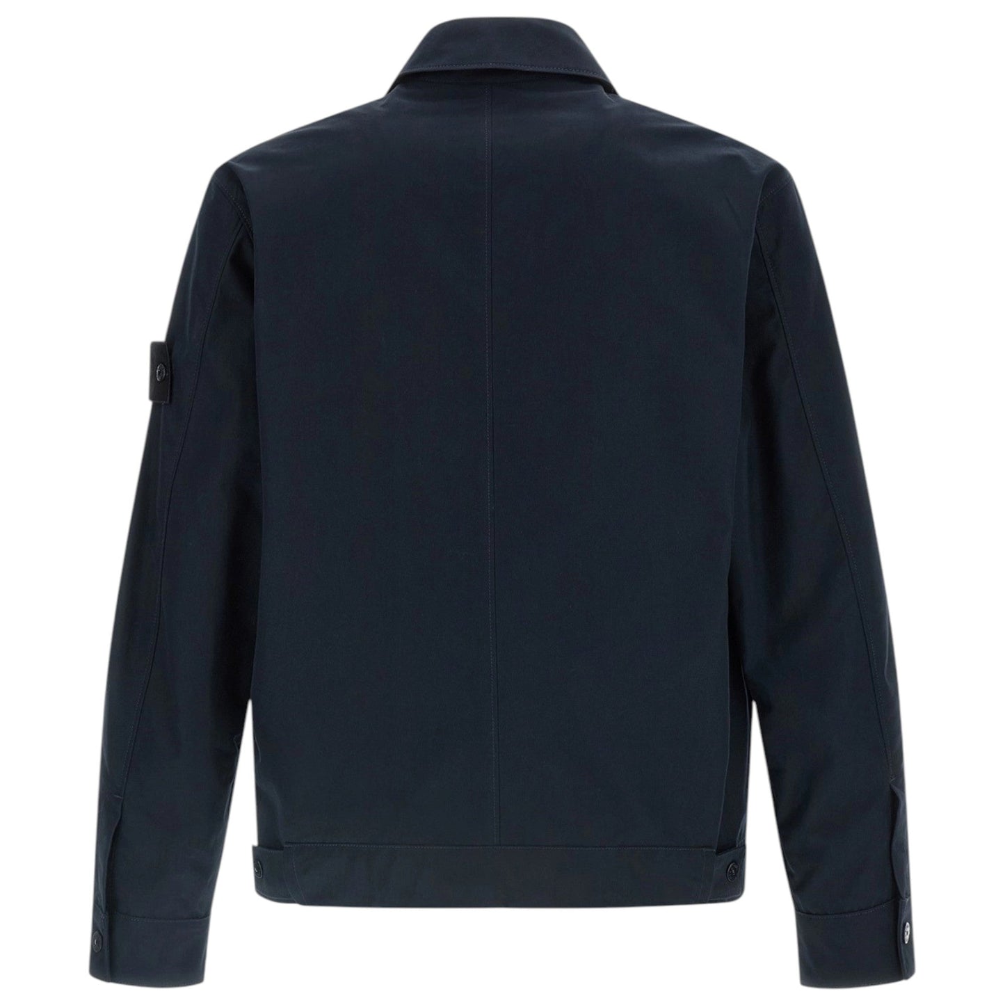 Stone Island Ghost Cotton Canvas Navy Overshirt