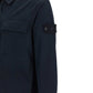Stone Island Ghost Cotton Canvas Navy Overshirt