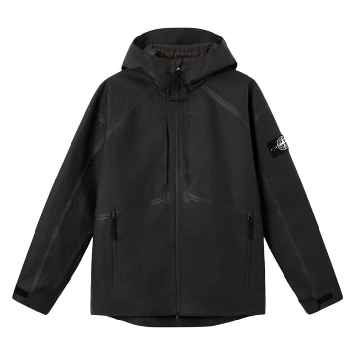 Stone Island Ripstop Leather Hooded Parka PrimaLoft Special Edition Black Jacket