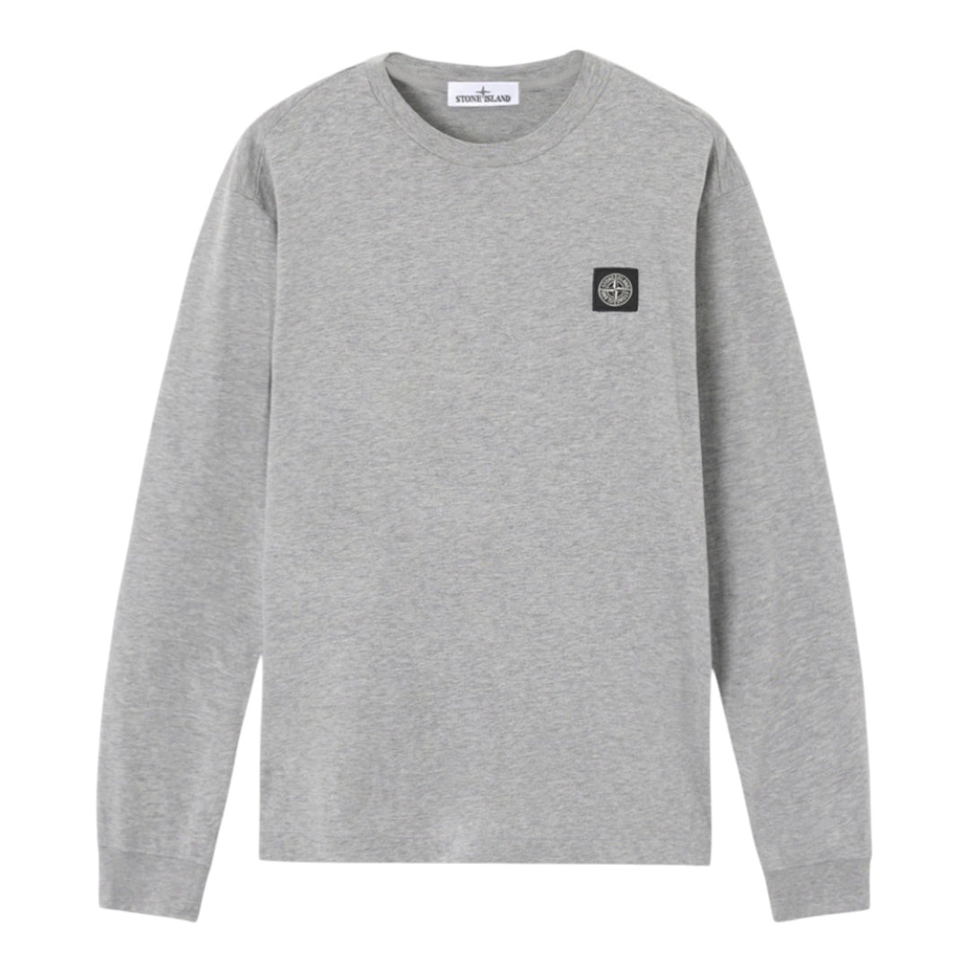 Stone Island Dust Grey 60/2 Cotton Long Sleeve T-shirt