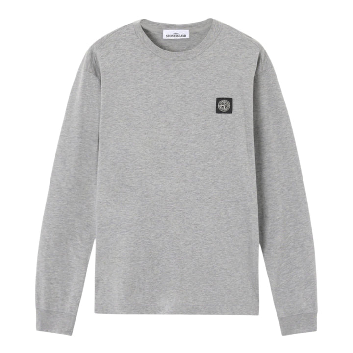 Stone Island Dust Grey 60/2 Cotton Long Sleeve T-shirt