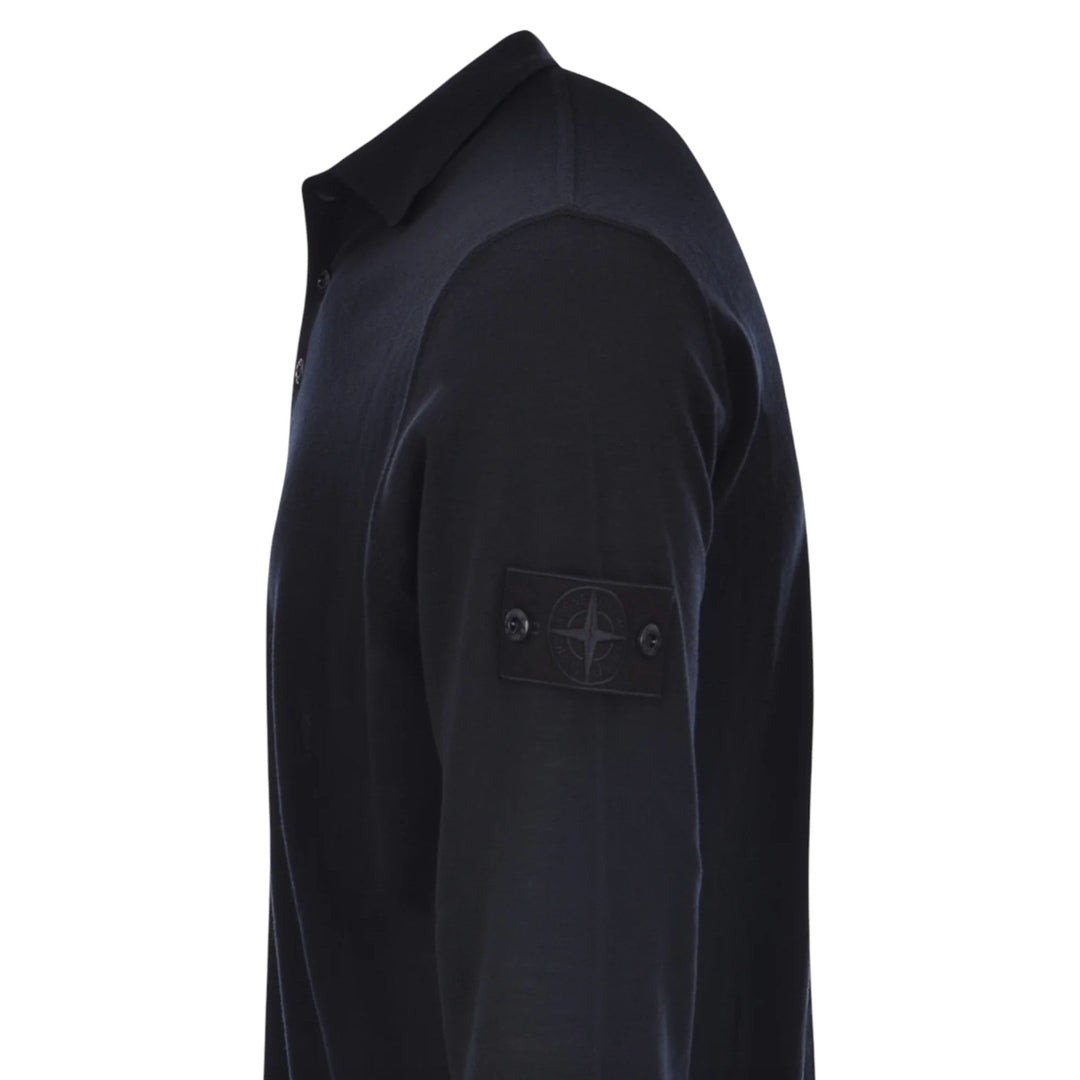 Stone Island Pure Light RWS Wool Ghost Navy Sweatshirt