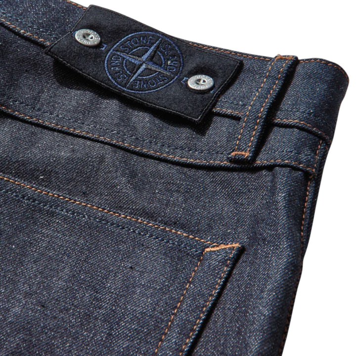 Stone Island Indigo Denim Raw Straight Blue Jeans