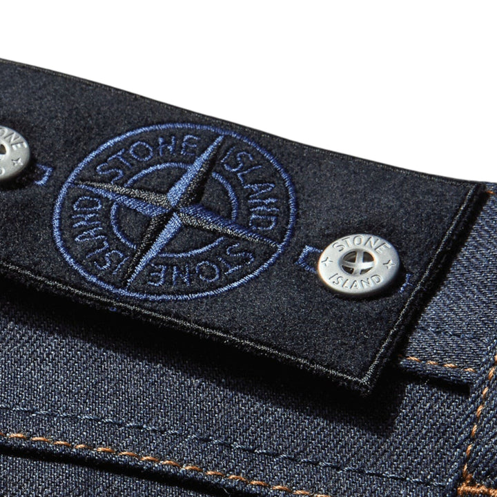 Stone Island Raw Denim Loose Navy Blue Jeans